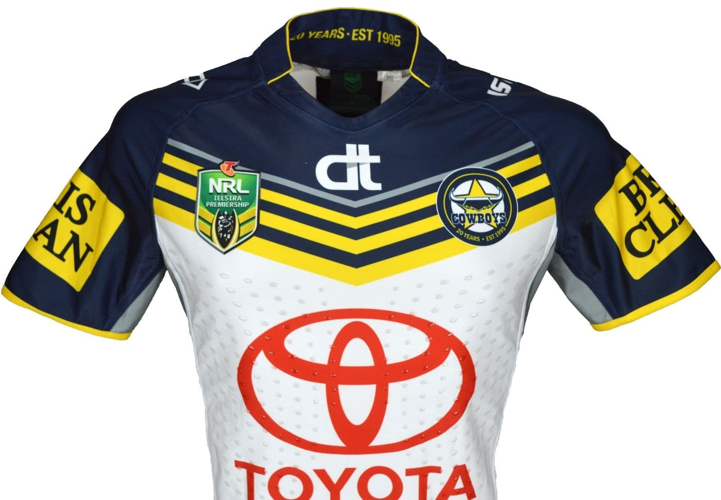 North Queensland Cowboys 2015 NRL No.5 Player Issue Away Jersey GPS pocket