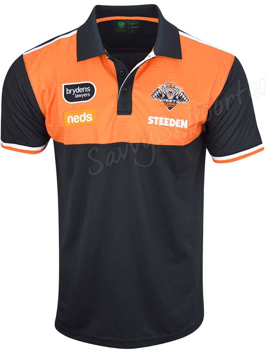 Wests Tigers Mens NRL Media Polo Shirt