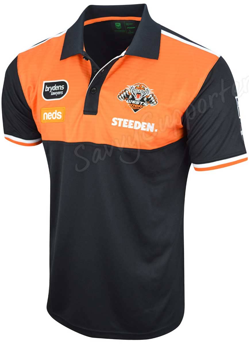 Wests Tigers Mens NRL Media Polo Shirt
