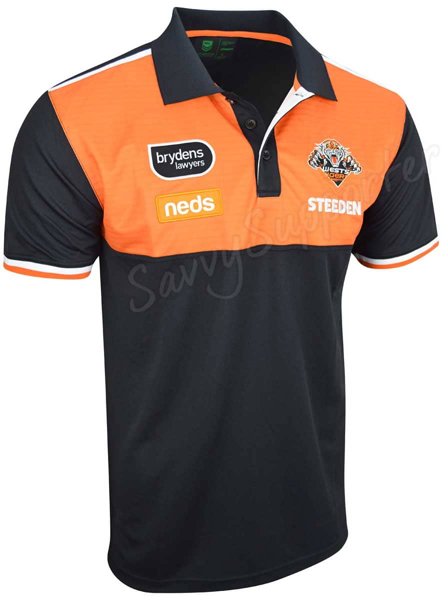 Wests Tigers Mens NRL Media Polo Shirt