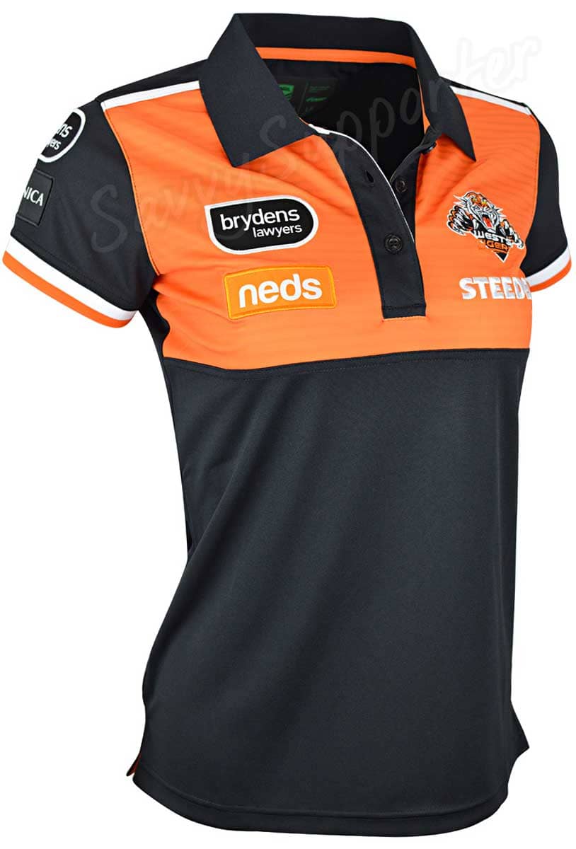 Wests Tigers NRL Ladies Media Polo Shirt