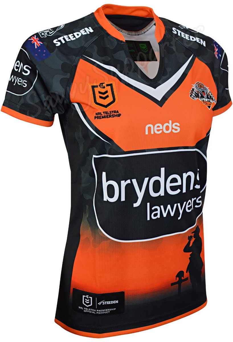 Wests Tigers NRL Ladies Anzac Jersey