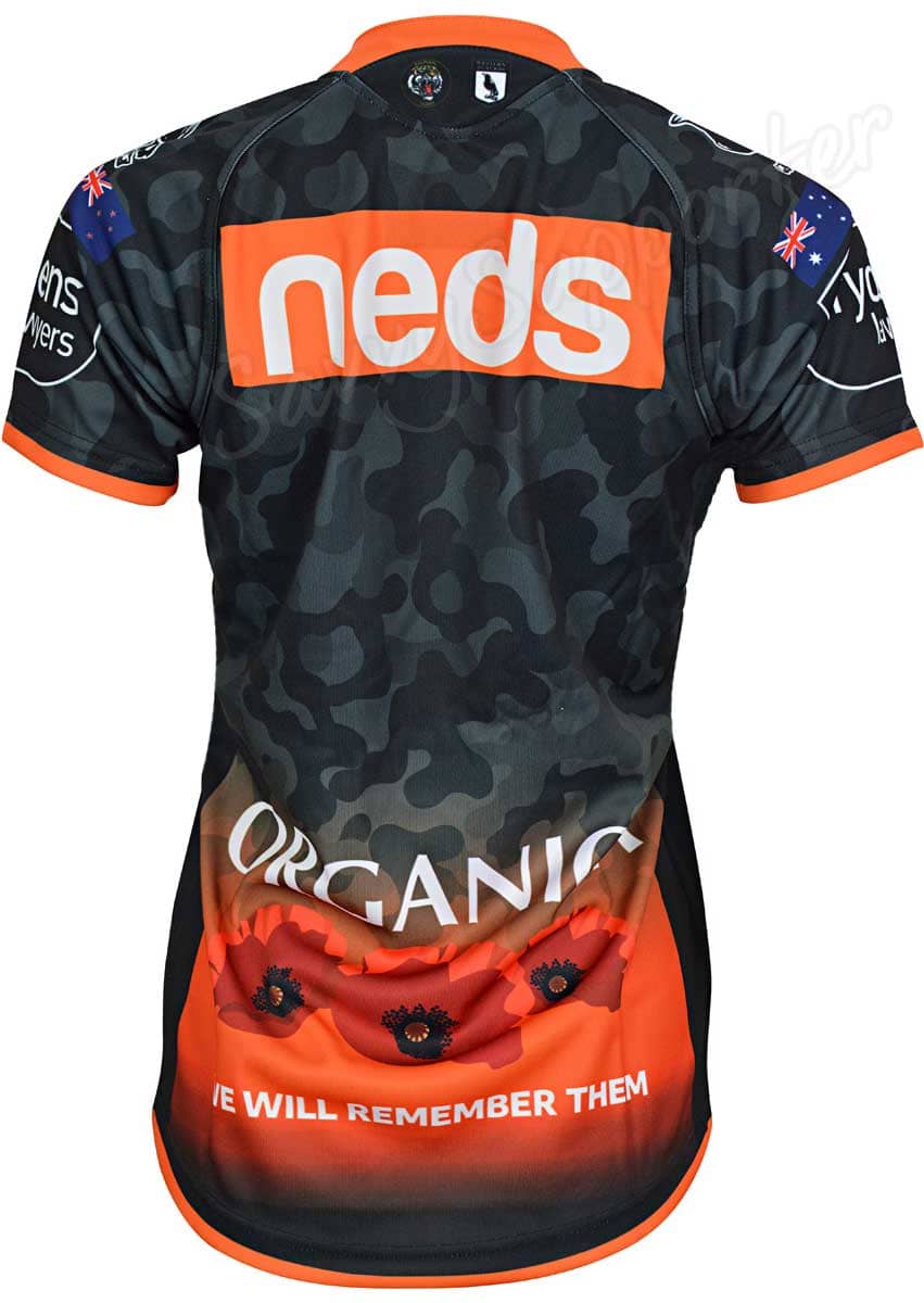Wests Tigers NRL Ladies Anzac Jersey
