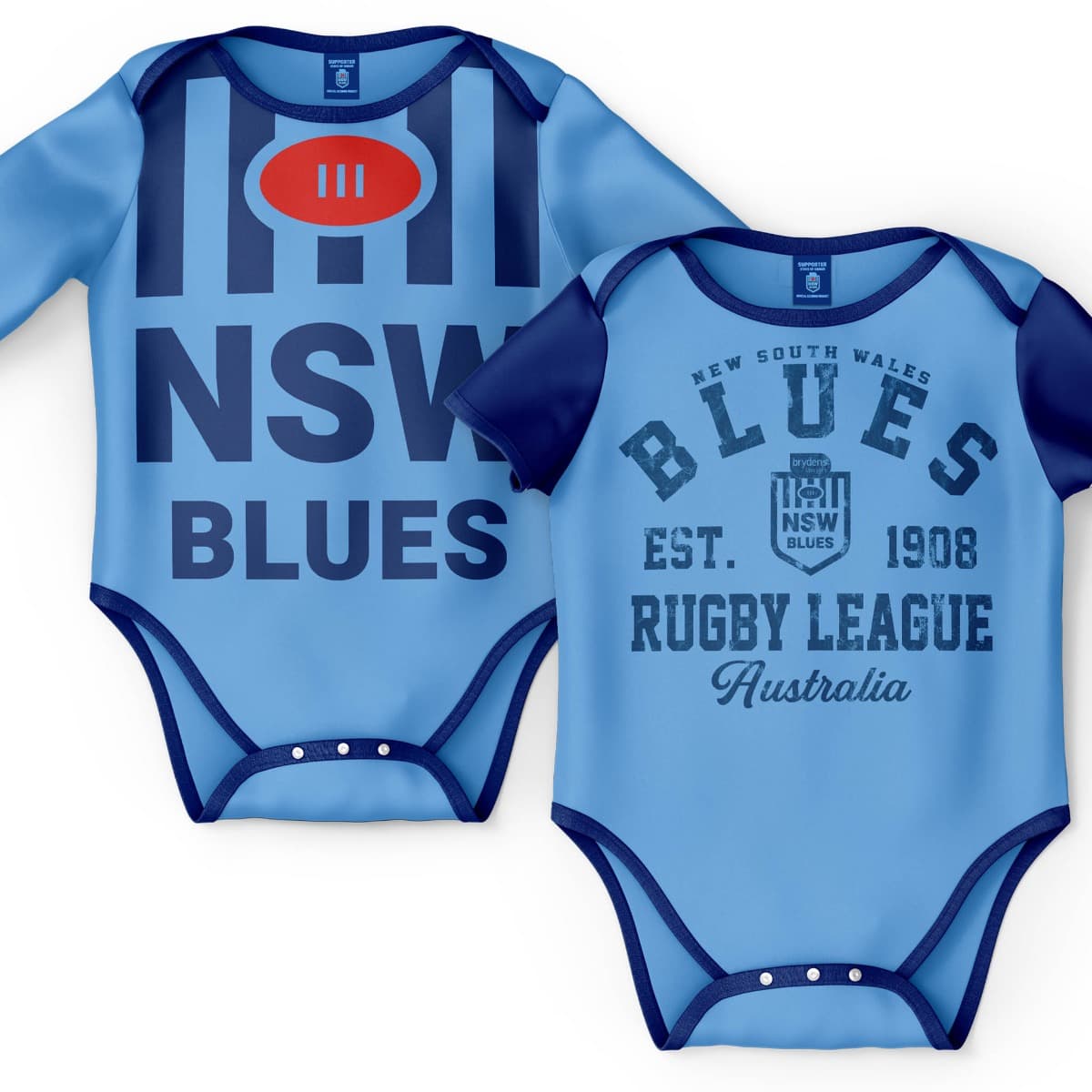 NSW Blues State of Origin Toddler 2pc Bodysuit Gift Set
