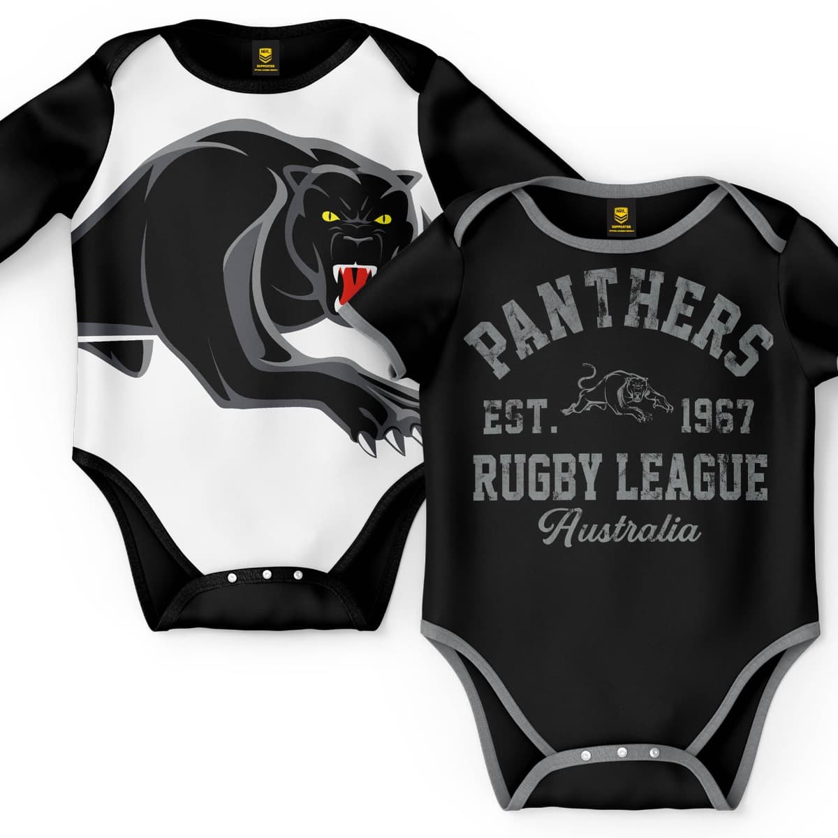 Penrith Panthers NRL Toddler 2pc Bodysuit Gift Set