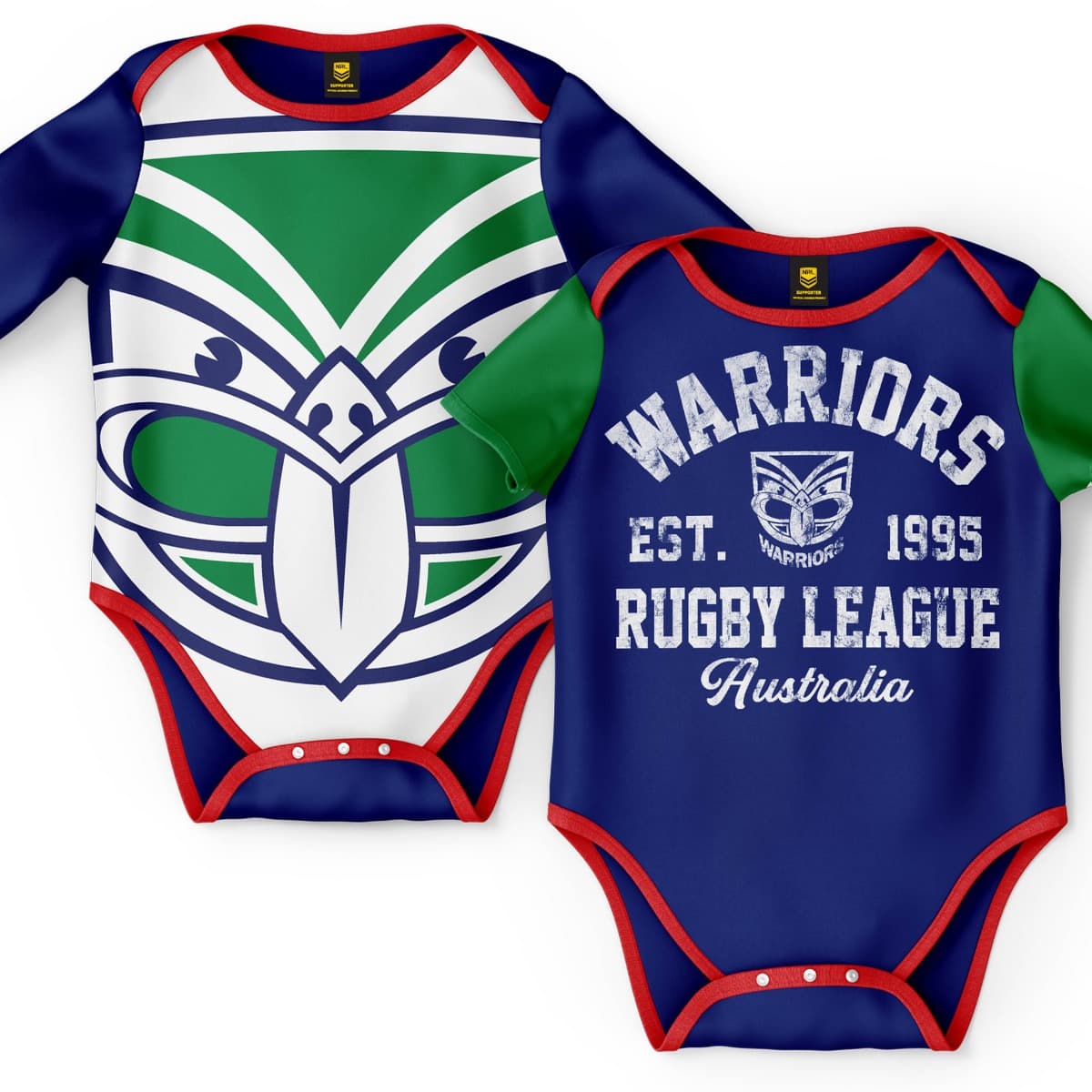 New Zealand Warriors NRL Toddler 2pc Bodysuit Gift Set