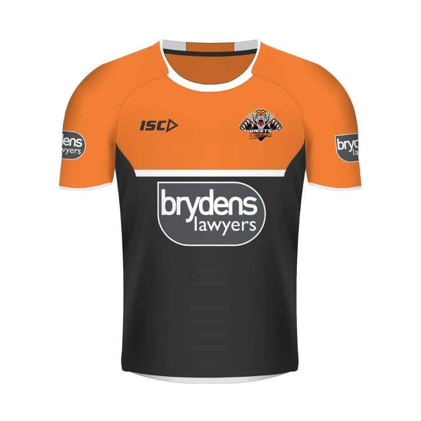 Wests Tigers Black Training Shirt Tee
