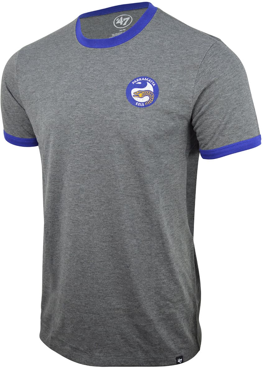 Parramatta Eels NRL Mens 47 Rundown Ringer Tee