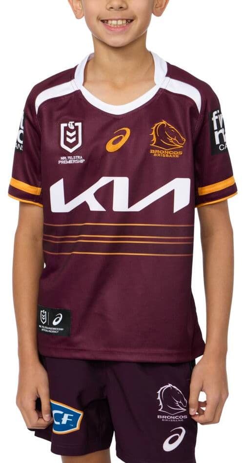 Brisbane Broncos 2025 NRL Kids Home Jersey