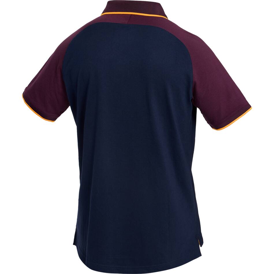 Brisbane Broncos 2026 NRL Mens Black Team Polo Shirt Brisbane Broncos 2026 NRL Mens Black Team Polo Shirt