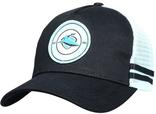 Cronulla Sharks 2025 NRL Stripe Trucker Cap Cronulla Sharks 2025 NRL Stripe Trucker Cap