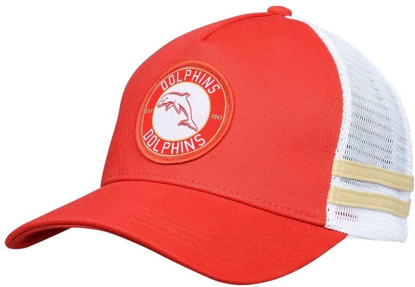Dolphins 2025 NRL Stripe Trucker Cap Dolphins 2025 NRL Stripe Trucker Cap