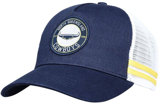 North Queensland Cowboys 2025 NRL Stripe Trucker Cap North Queensland Cowboys 2025 NRL Stripe Trucker Cap