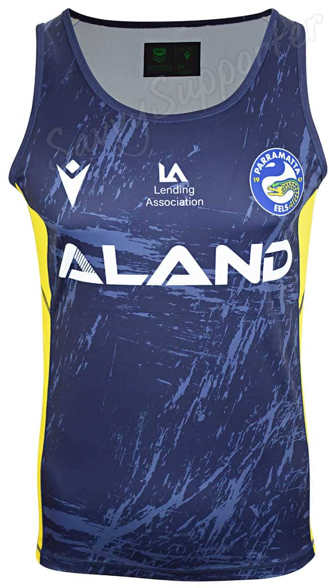 Parramatta Eels NRL Mens Navy Training Singlet