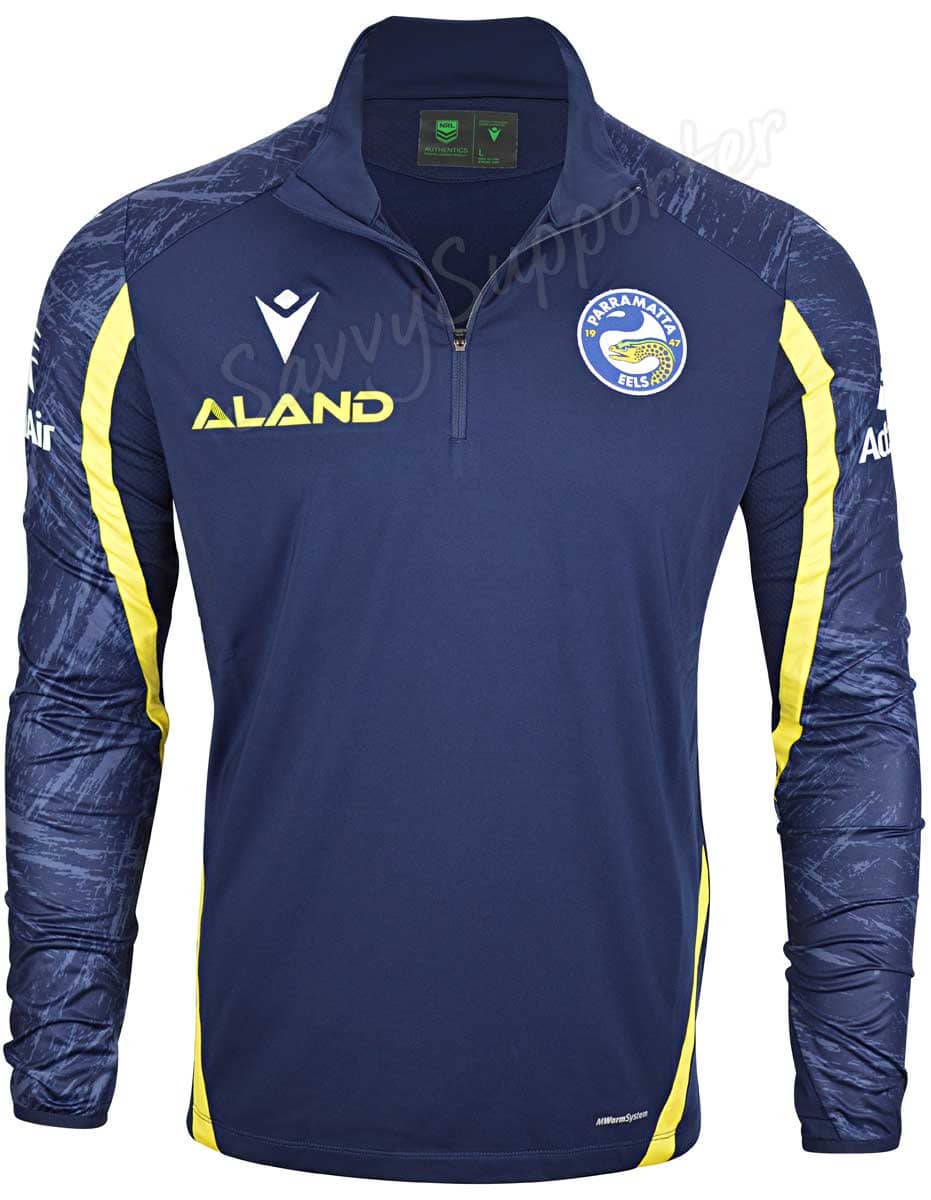 Parramatta Eels NRL Mens 1/4 Zip Top Shirt