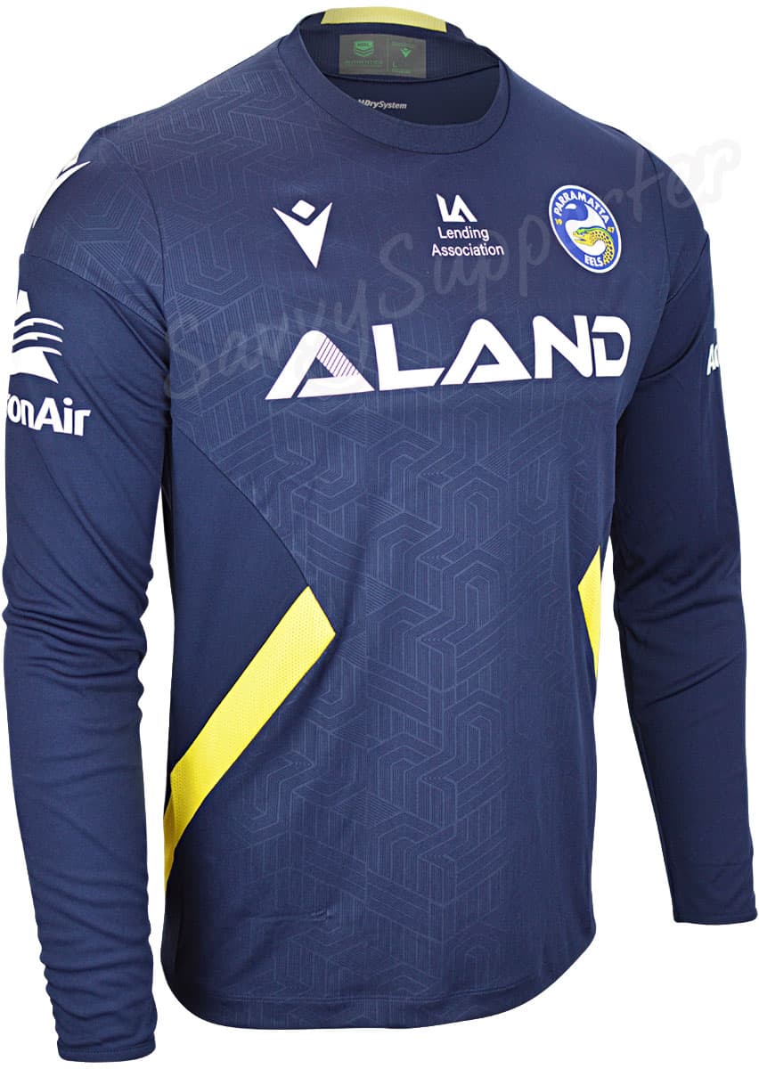 Parramatta Eels 2023 NRL Mens Navy Long Sleeve Training Shirt