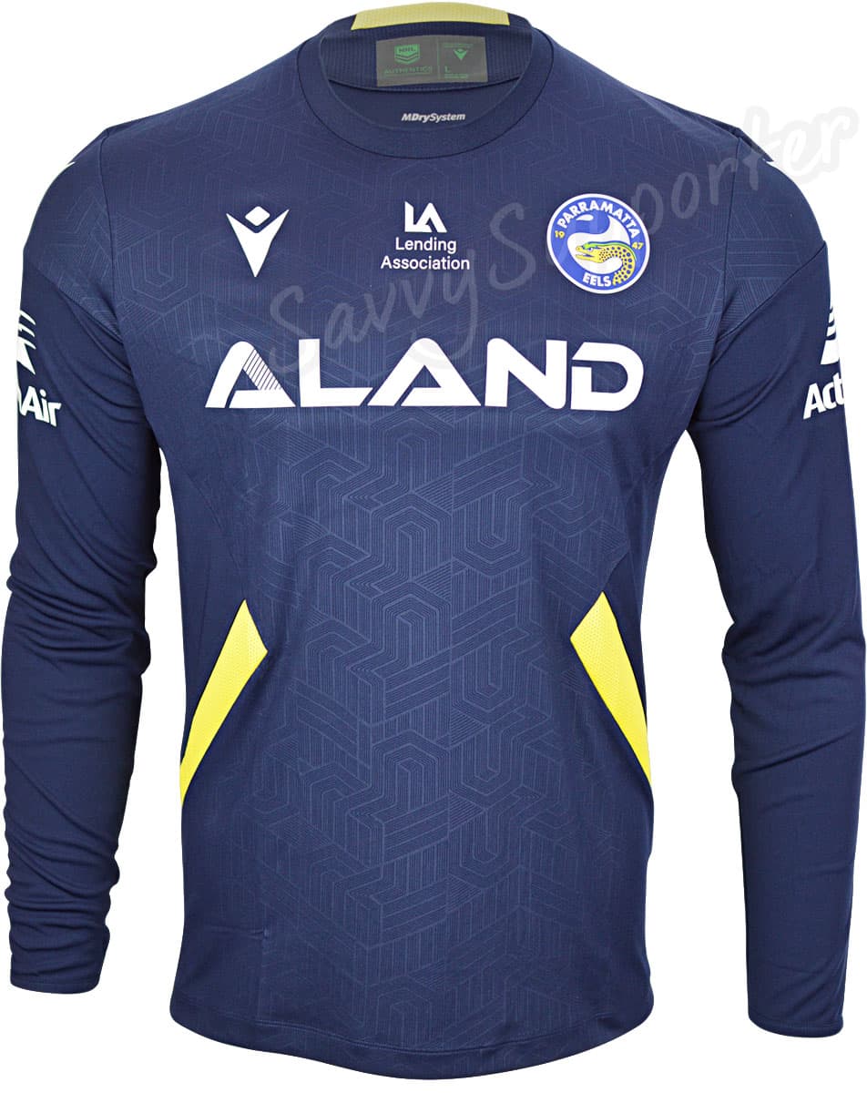 Parramatta Eels 2023 NRL Mens Navy Long Sleeve Training Shirt