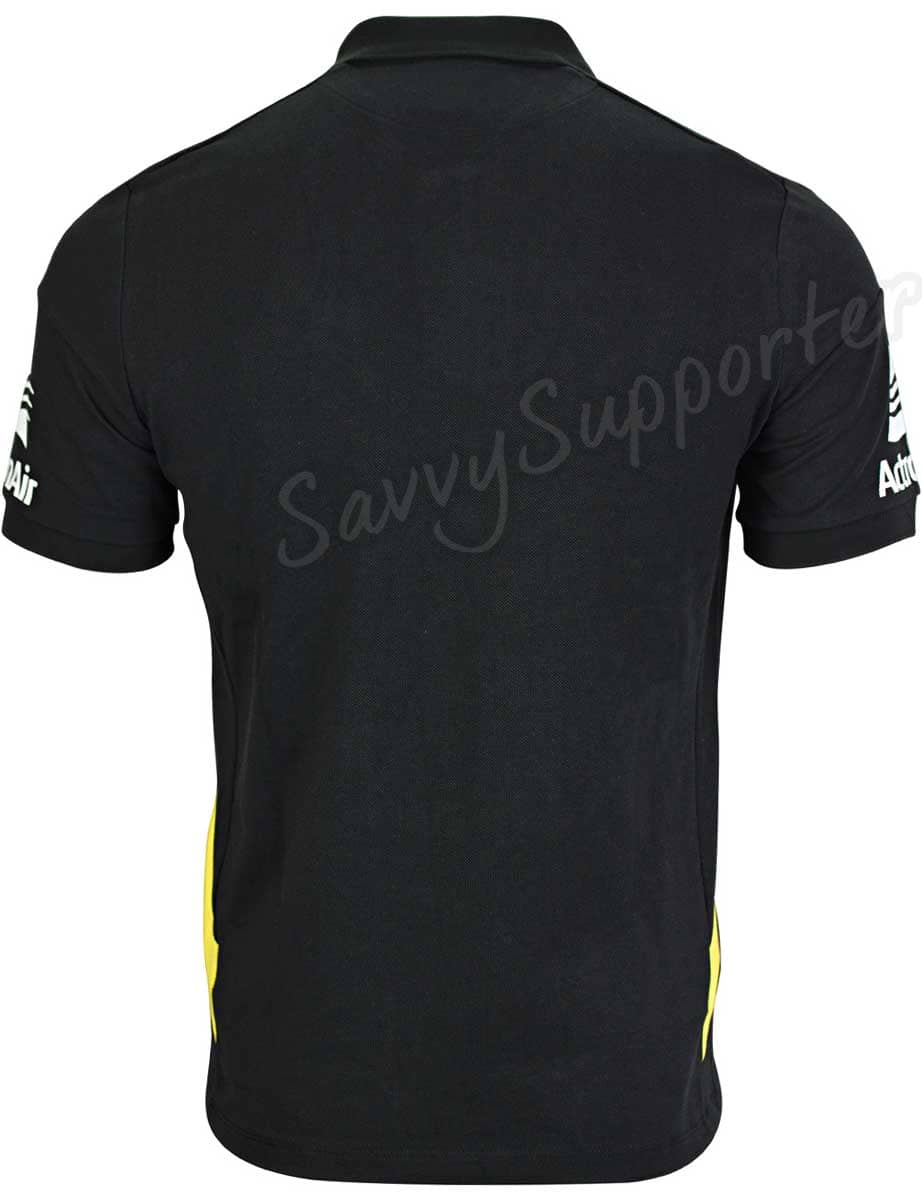 Parramatta Eels 2023 NRL Kids Black Travel Polo Shirt Parramatta Eels 2023 NRL Kids Black Travel Polo Shirt