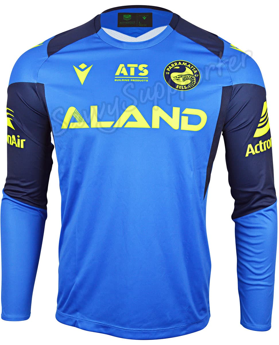 Parramatta Eels 2024 NRL Mens Royal Long Sleeve Training Shirt **TIGHT FIT**