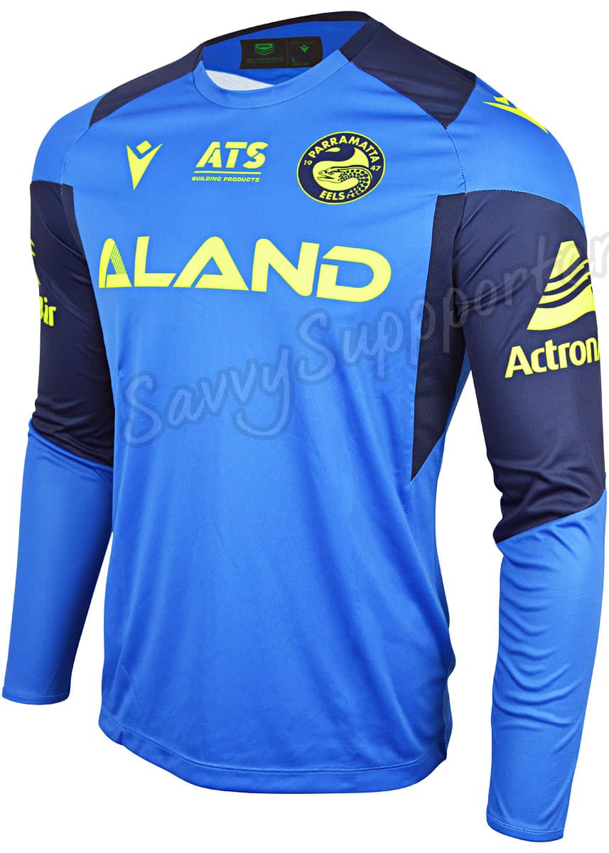 Parramatta Eels 2024 NRL Mens Royal Long Sleeve Training Shirt **TIGHT FIT**
