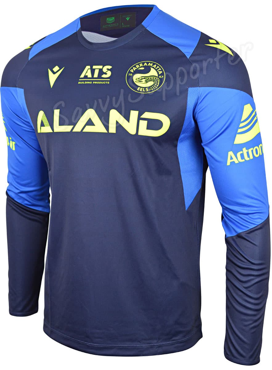 Parramatta Eels 2024 NRL Mens Long Sleeve Navy Training Shirt