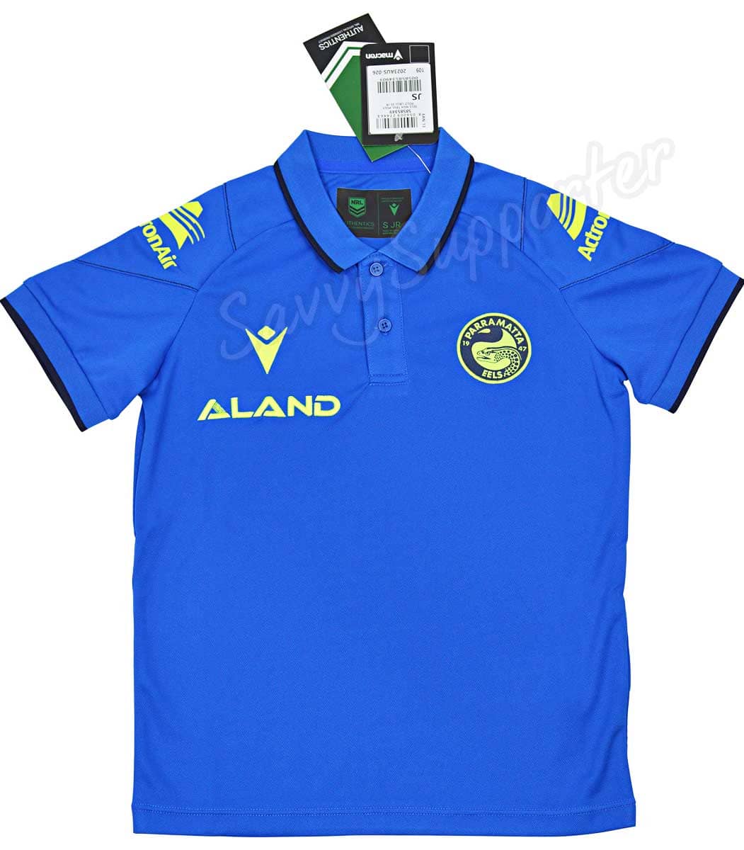 Parramatta Eels 2024 NRL Kids Royal Polo Shirt