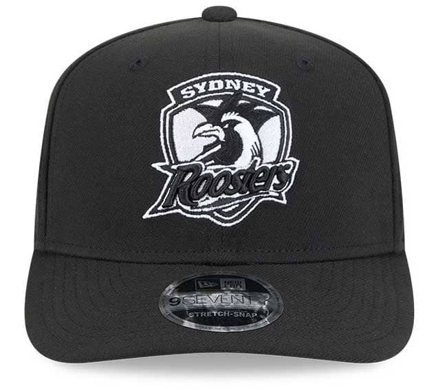 Sydney Roosters 2025 NRL New Era Black White 9Seventy Cap