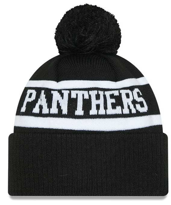 Penrith Panthers 2025 NRL New Era Black White Knit Beanie