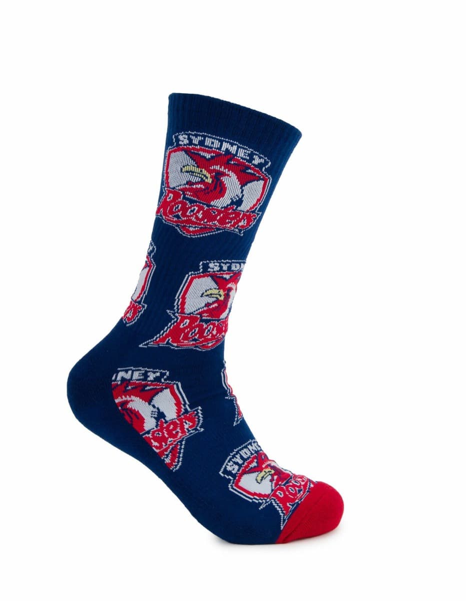 Sydney Roosters NRL Logos Sneaker Socks 2 Pack