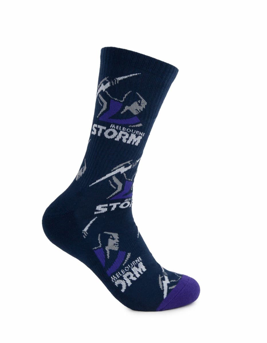 Melbourne Storm NRL Logos Sneaker Socks 2 Pack