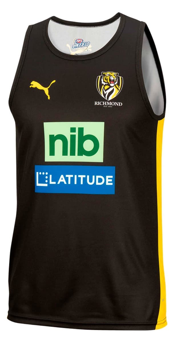 Richmond Tigers AFL Mens Training Singlet