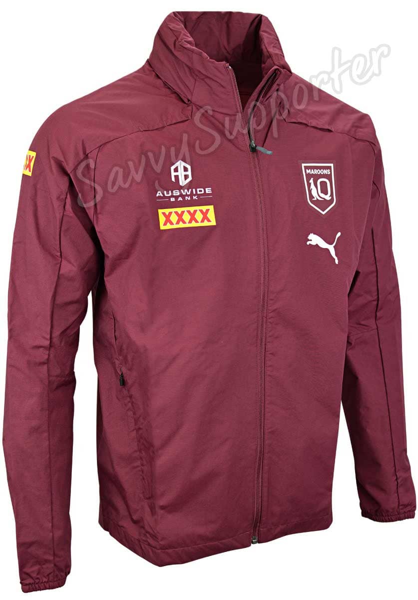 QLD Maroons State Of Origin Mens Rain Jacket
