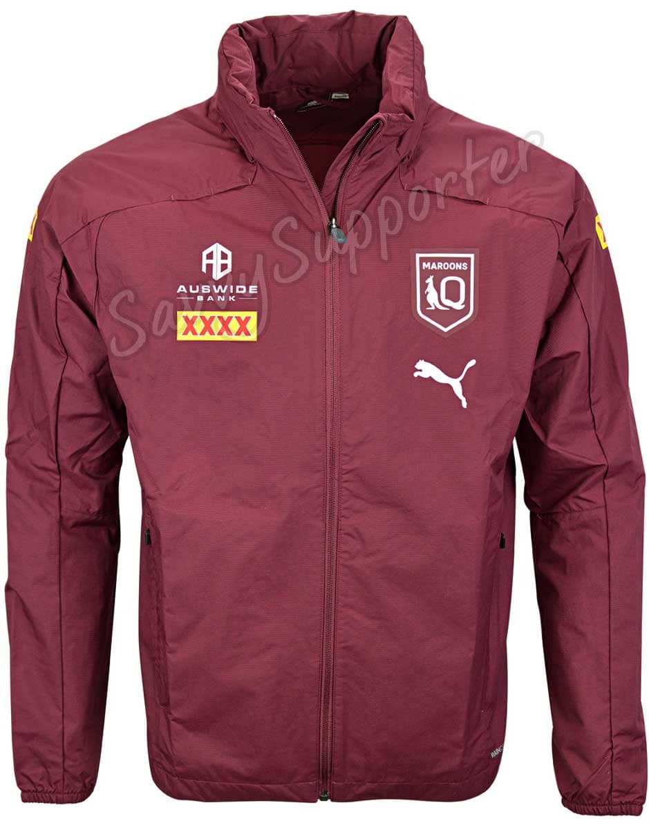 QLD Maroons State Of Origin Mens Rain Jacket