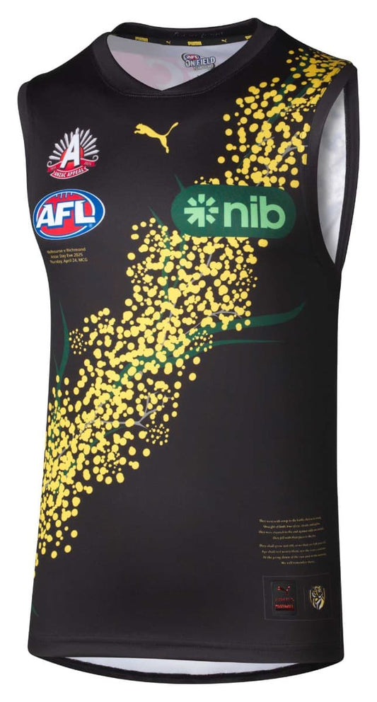 Richmond Tigers 2025 AFL Mens Anzac Guernsey Richmond Tigers 2025 AFL Mens Anzac Guernsey