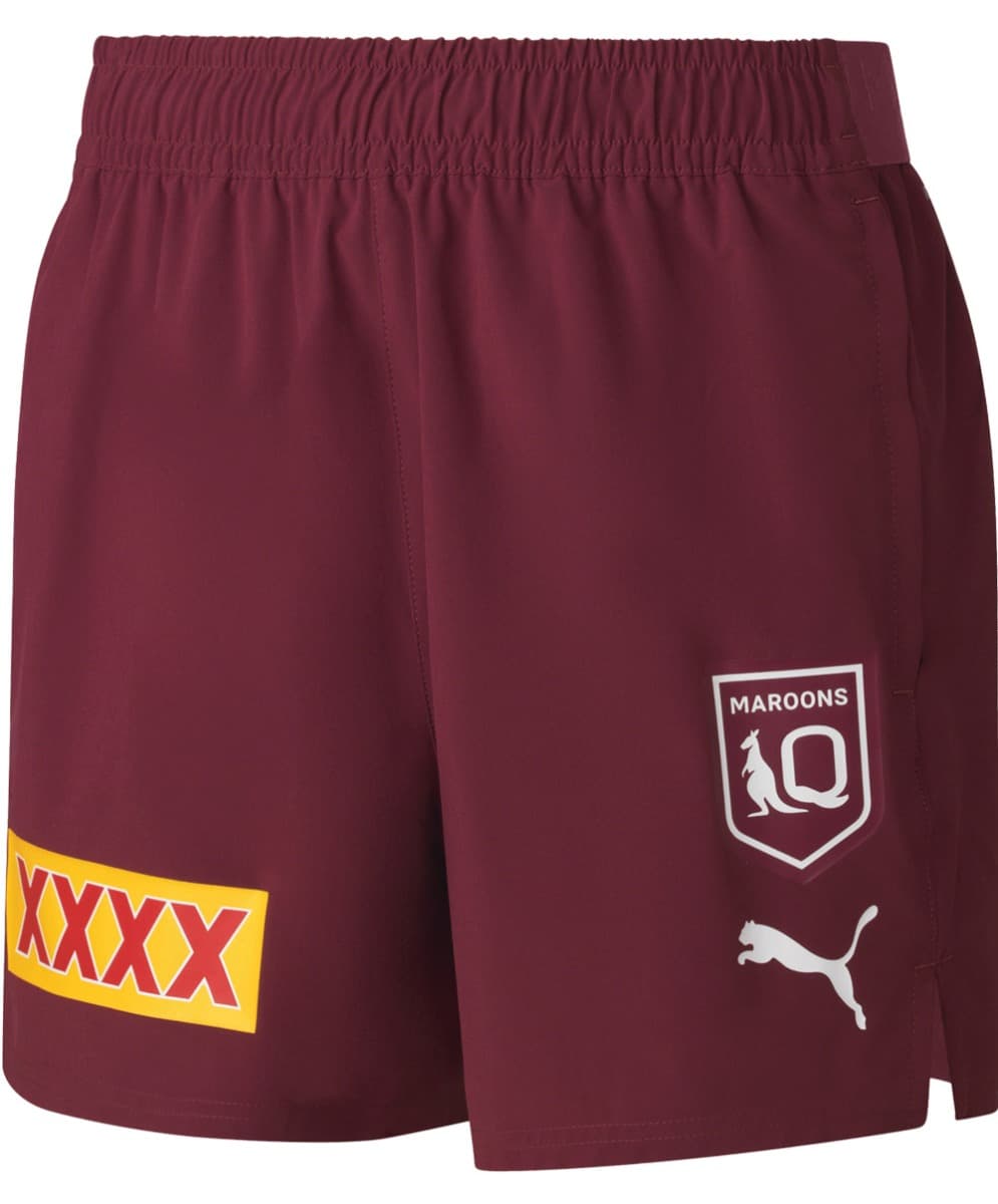 QLD Maroons State of Origin 2025 NRL Mens Maroon Training Shorts