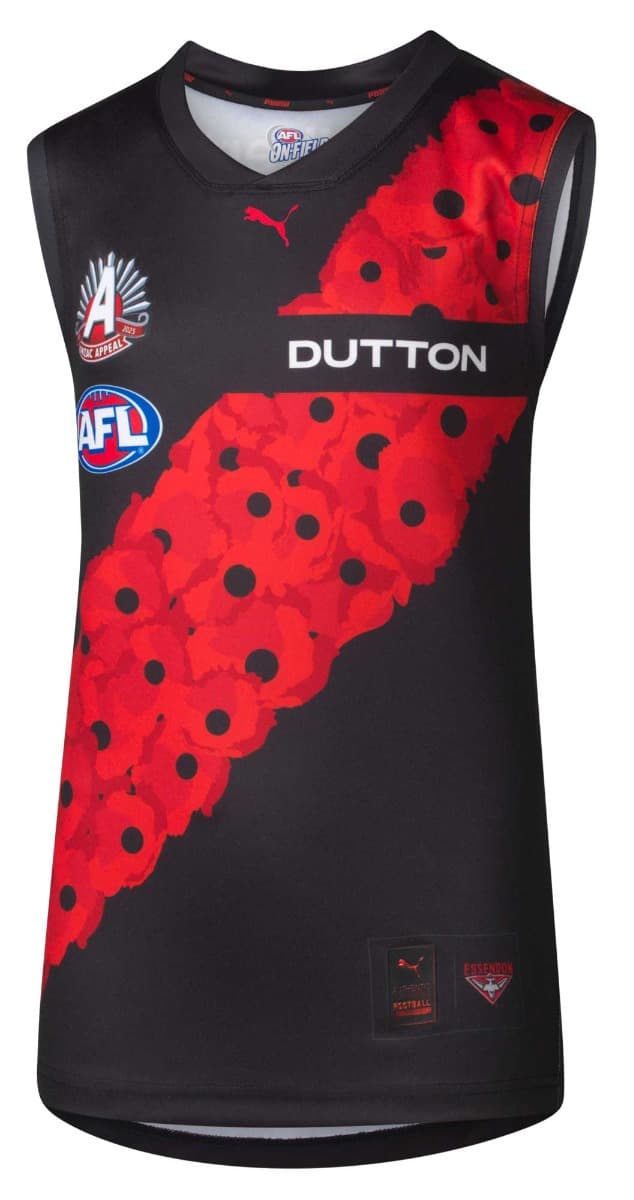 Essendon Bombers 2025 AFL Mens Anzac Guernsey