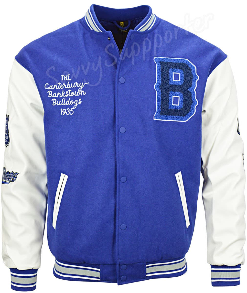 Canterbury Bulldogs NRL Mens Oversized Varsity Jacket