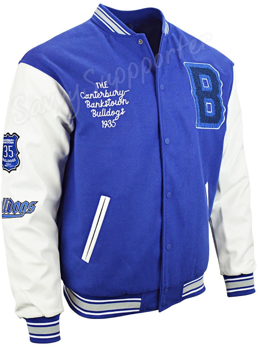Canterbury Bulldogs NRL Mens Oversized Varsity Jacket