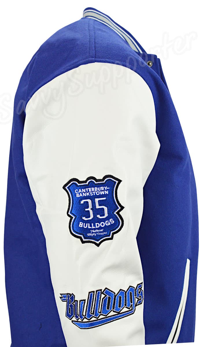 Canterbury Bulldogs NRL Mens Oversized Varsity Jacket