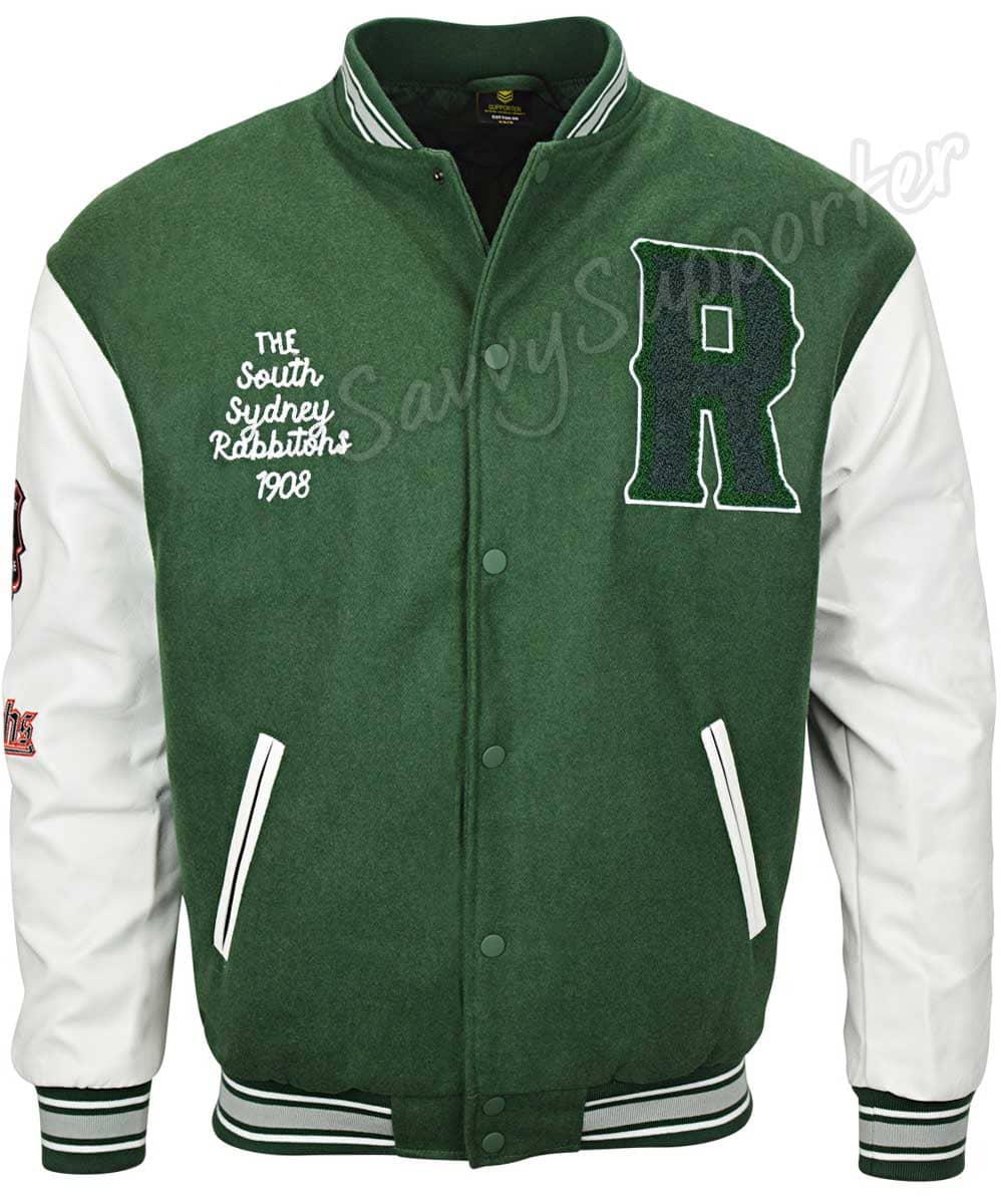 South Sydney Rabbitohs NRL Mens Varsity Jacket ***OVERSIZE PRODUCT*** South Sydney Rabbitohs NRL Mens Varsity Jacket ***OVERSIZE PRODUCT***