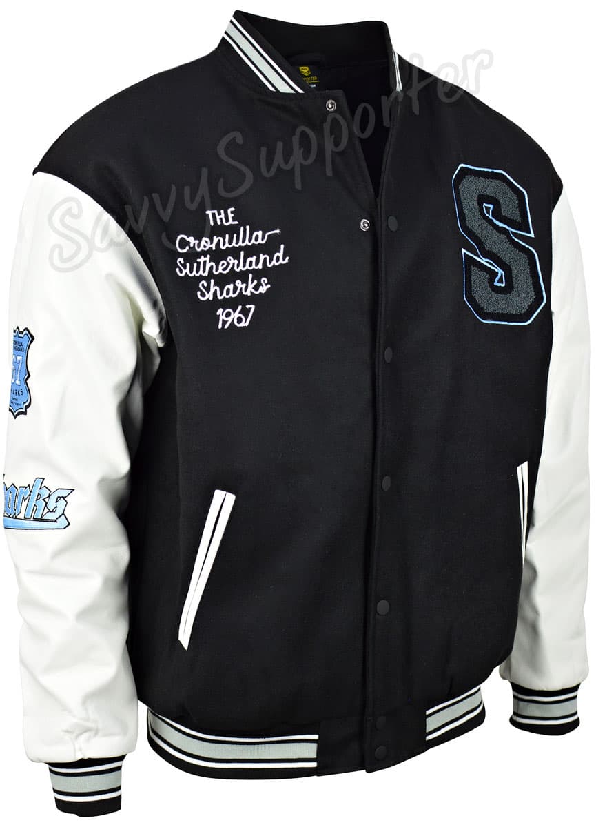 Cronulla Sharks NRL Mens Varsity Jacket ***OVERSIZE PRODUCT***