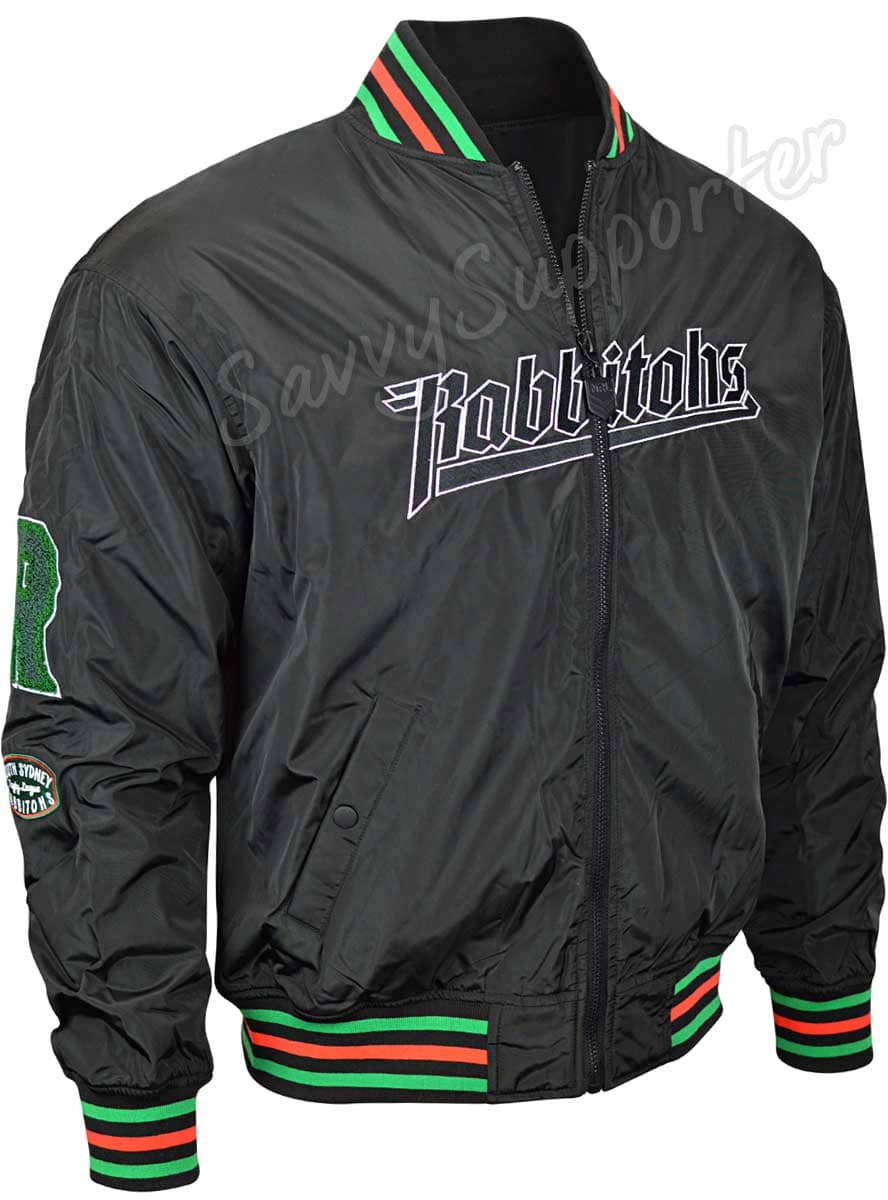South Sydney Rabbitohs NRL Mens Bomber Jacket South Sydney Rabbitohs NRL Mens Bomber Jacket