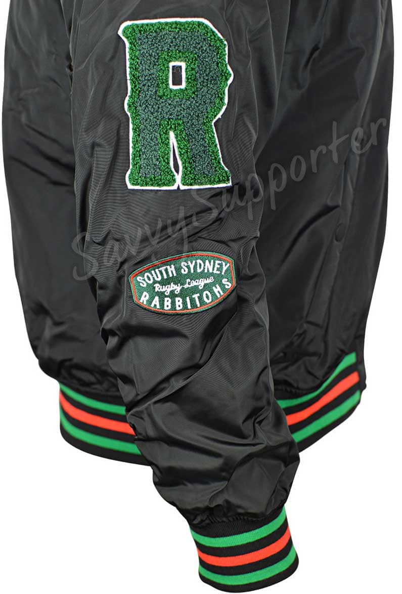 South Sydney Rabbitohs NRL Mens Bomber Jacket South Sydney Rabbitohs NRL Mens Bomber Jacket