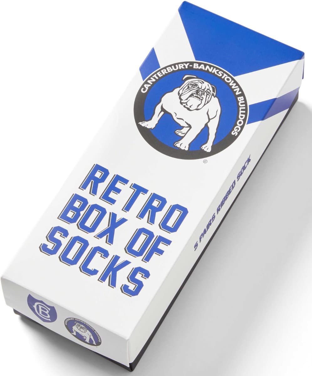 Canterbury Bulldogs 2025 NRL Retro 5 Pack Box Socks