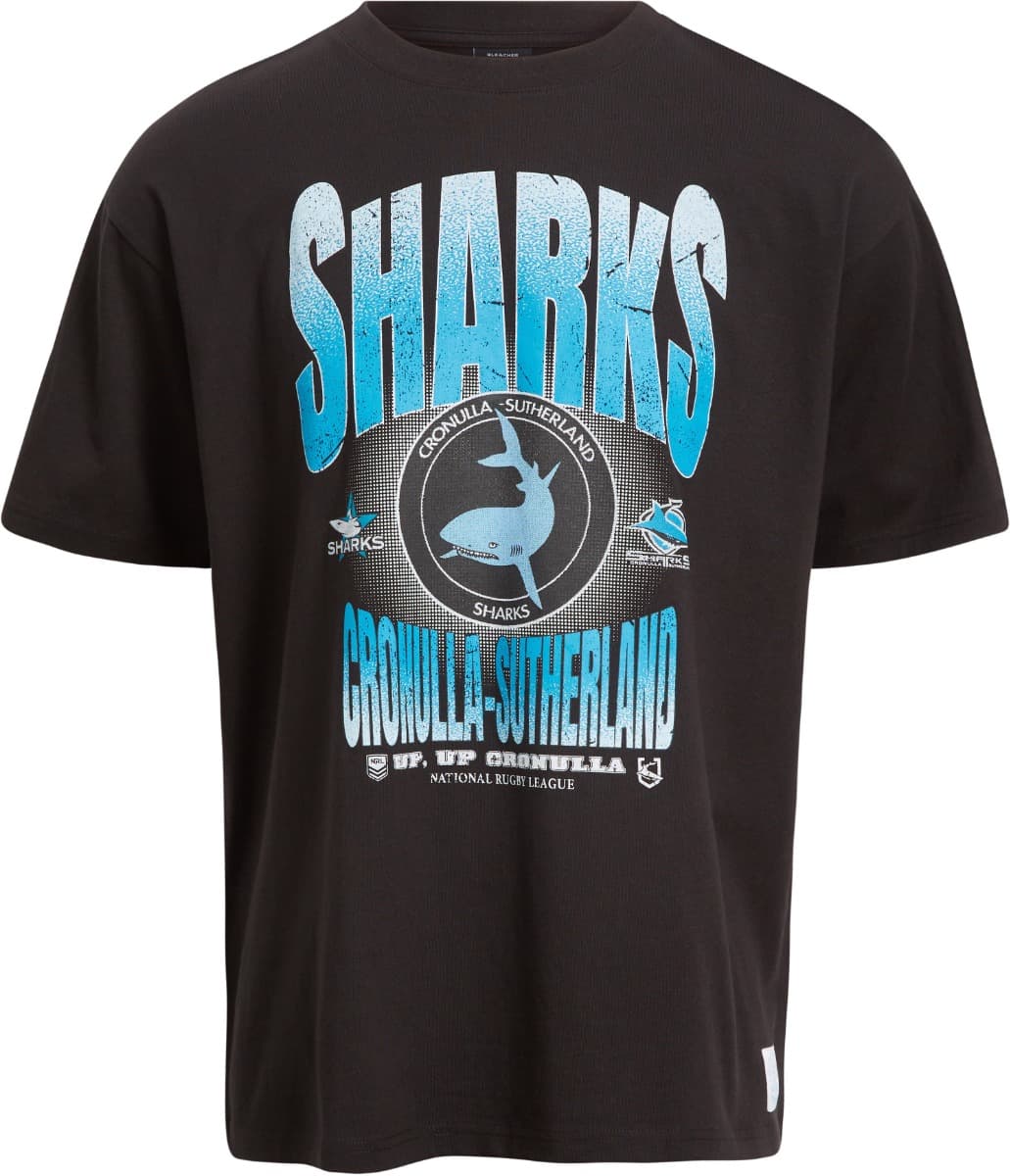 Cronulla Sharks 2025 NRL Mens Boxy Fit Graphic Shirt