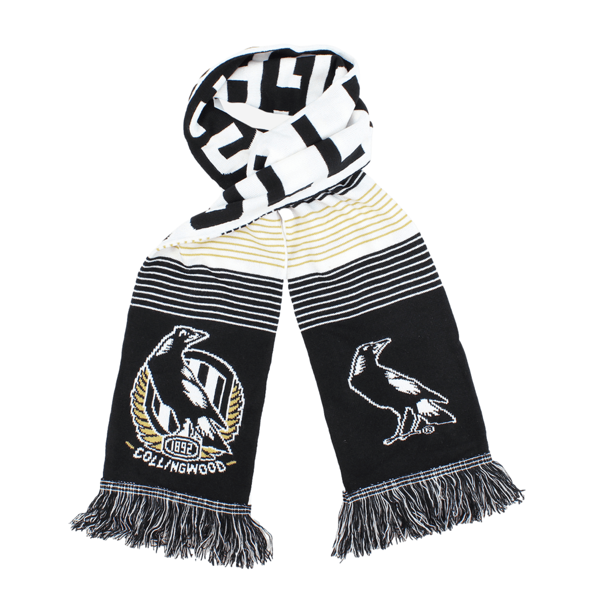 Collingwood Magpies AFL Adults Linebreak Scarf