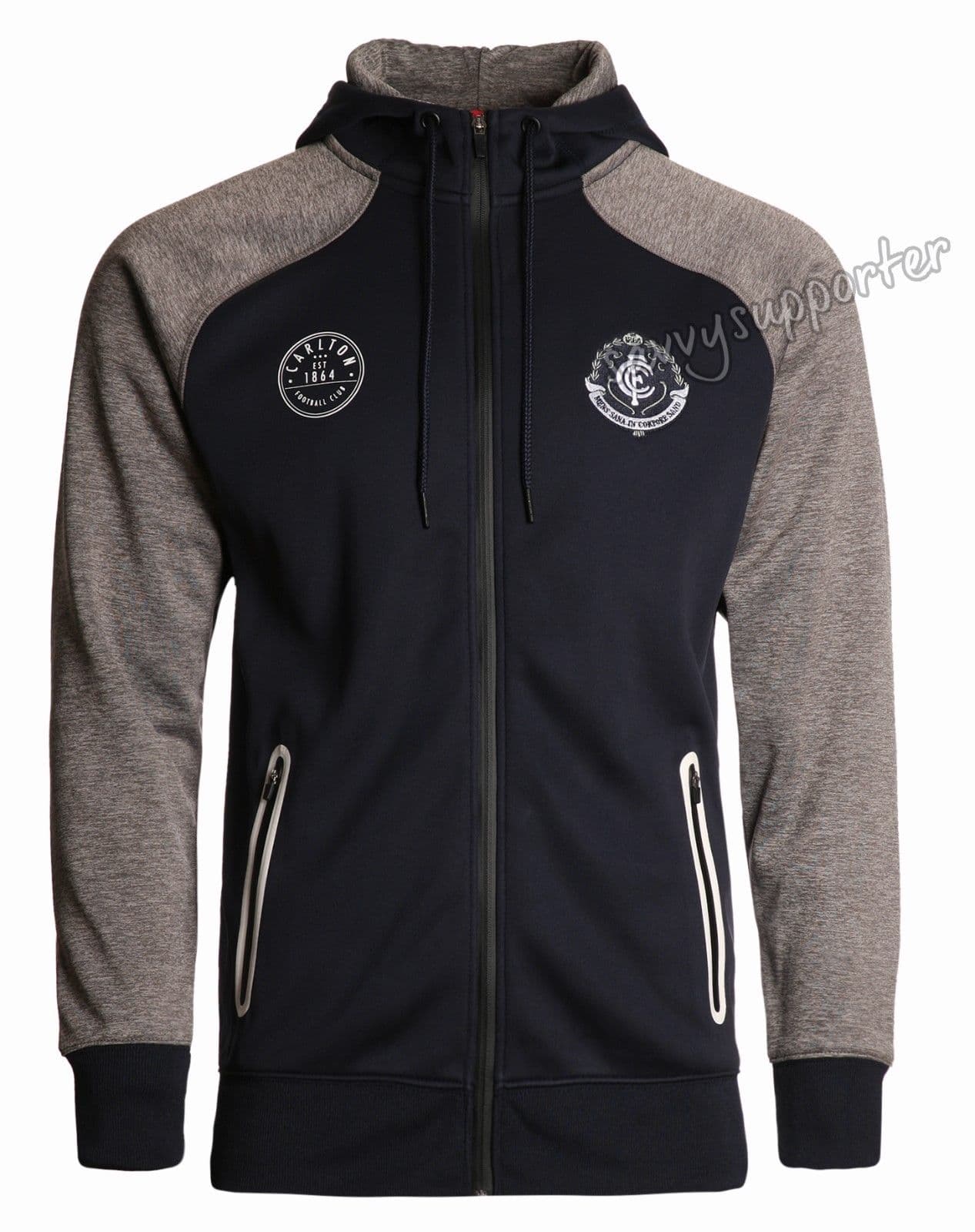 Carlton Blues AFL Mens Premium Fleece Hoody Hood