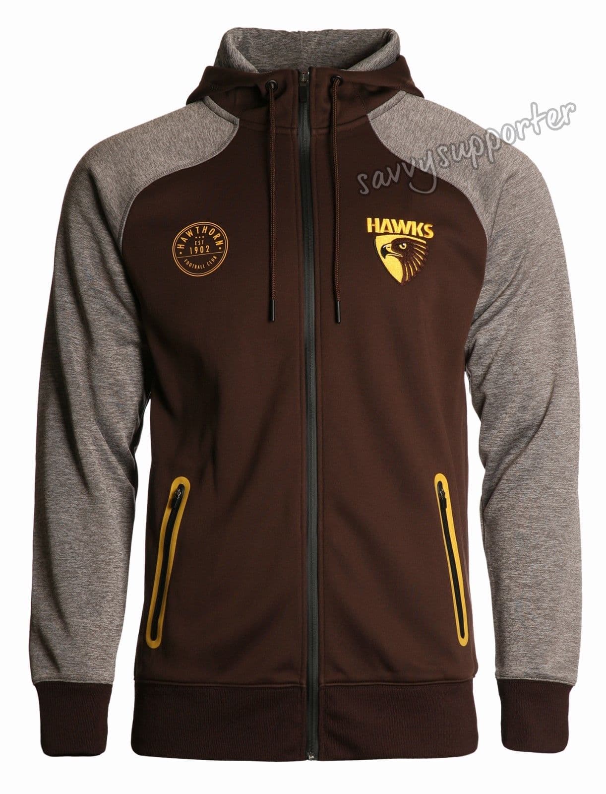 Hawthorn Hawks AFL Mens Premium Fleece Hoody Hood Hawthorn Hawks AFL Mens Premium Fleece Hoody Hood