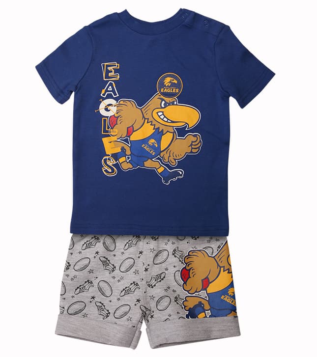 West Coast Eagles AFL Babies 2 piece Tee & Short Pack