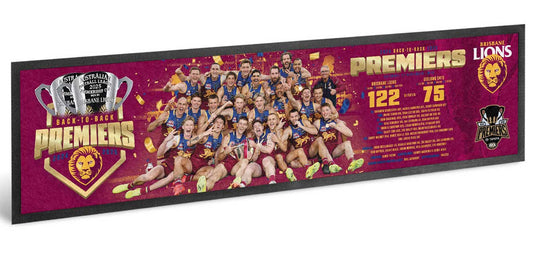 Brisbane Lions 2025 AFL Premiers Team Bar Runner  *PRESALE* Brisbane Lions 2025 AFL Premiers Team Bar Runner  *PRESALE*